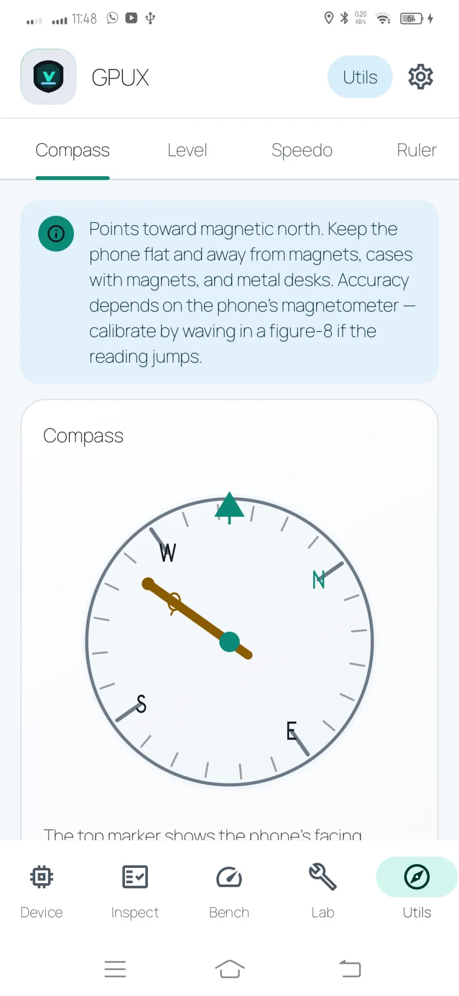 Compass and Qibla utility in GPUX